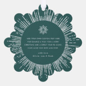 フォトレトロ日が差すことパイングリーンクリスマス オーナメントカード (裏面)