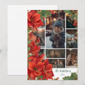 フォトレ素朴ッドアマリリスのクリスマス シーズンカード (正面/裏面)