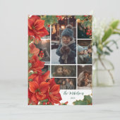 フォトレ素朴ッドアマリリスのクリスマス シーズンカード (スタンド正面)