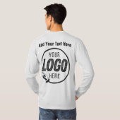 フォトロお気に入りのゴ画像のアップロード文字カスタム Tシャツ (裏面フル)
