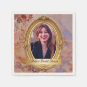 フォトロコソフトルネッサンス金ゴールドブライダルシャワー スタンダードカクテルナプキン (正面)