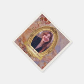 フォトロコソフトルネッサンス金ゴールドブライダルシャワー スタンダードカクテルナプキン (角)