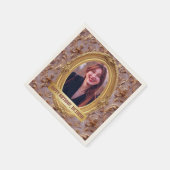 フォトロコソフトルネッサンス金ゴールド誕生会 スタンダードカクテルナプキン (角)