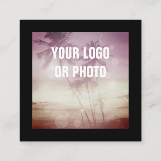 フォトロゴのインターネットアイコン スクエア名刺 (正面)