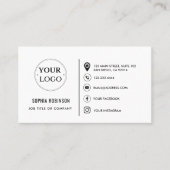 フォトロゴのソーシャルメディアアイコンモダン 名刺 (正面)