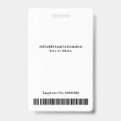 フォトロゴの基本従業員名 バッジ (裏面)