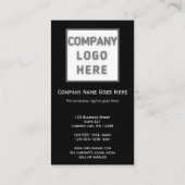 フォトロゴテンプレートプレーン両面ブラック 名刺 (裏面)