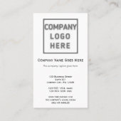 フォトロゴテンプレートプレーン両面縦型 名刺 (裏面)