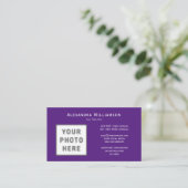 フォトロゴテンプレート横両面紫 名刺 (スタンド正面)