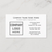 フォトロゴテンプレート水平（前面と背面） 名刺 (裏面)