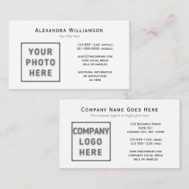 フォトロゴテンプレート水平（前面と背面） 名刺