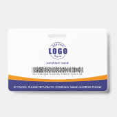 フォトロゴバーコード従業員オレン企業のジ バッジ (裏面)