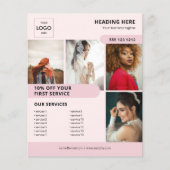 フォトロゴビジネスマーケティングピンク チラシ (正面)