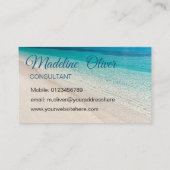 フォトロゴビーチシーントラベルブルー 名刺 (裏面)