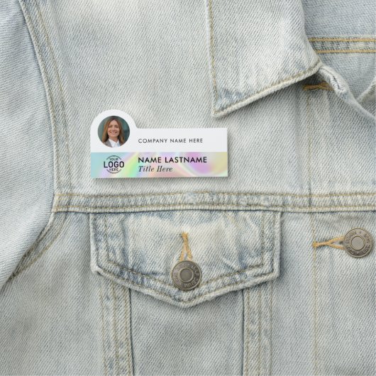 フォトロゴプロフェッショナルフェイクホログラフィックビジネス 名札 (インサイチュ)