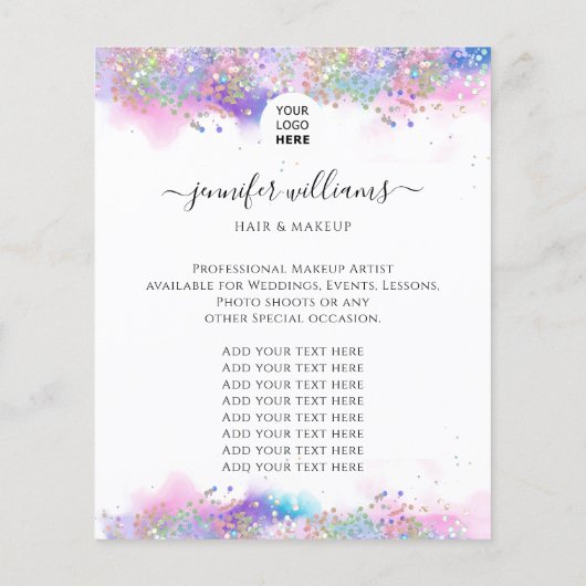 フォトロゴプロモーションウォーターカラーホログリッター チラシ (裏面)