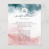 フォトロゴプロモーションピンクブルーウォーターモダン色 チラシ (裏面)