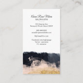 *~*フォトロゴ抽象芸術金ゴールドホワイトシック 名刺 (裏面)