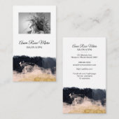 *~*フォトロゴ抽象芸術金ゴールドホワイトシック 名刺 (正面/裏面)