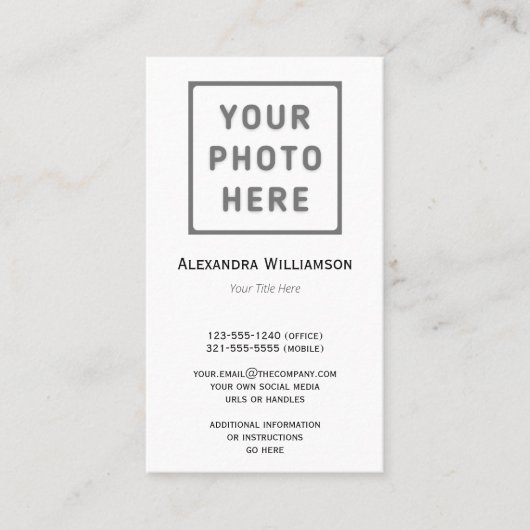 フォトロゴ（両面なし） 名刺 (正面)