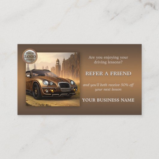 フォトロゴQRコードスチームパンク駆動インストラクター 紹介カード (正面)