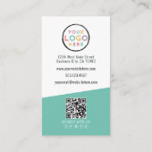 フォトロゴQRコードモダンプロフェッショナル縦 名刺 (裏面)
