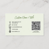 フォトロゴQRコード名刺 名刺 (裏面)