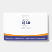 フォトロゴQRコード従業員オレン企業のジ バッジ (裏面)