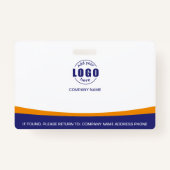 フォトロゴQRコード従業員オレン企業のジ バッジ (裏面)