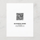 フォトロゴQRホワモダンイト企業のビジネス チラシ (裏面)