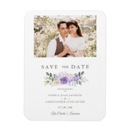 フォトロマンチックパープルシェードバラリース結婚ズ マグネット