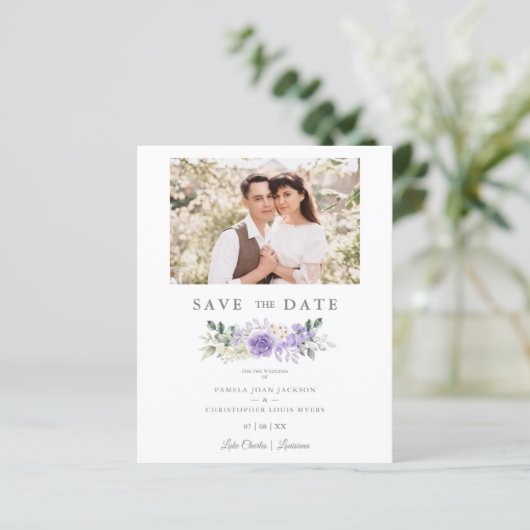 フォトロマンティックパープルシェーズバラ結婚リースズ (スタンド正面)