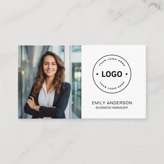 フォトロミニマルゴパーソナライズされたの名刺 名刺 (正面)