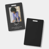 フォトロモダンゴ黒ID バッジ (正面＆裏面)