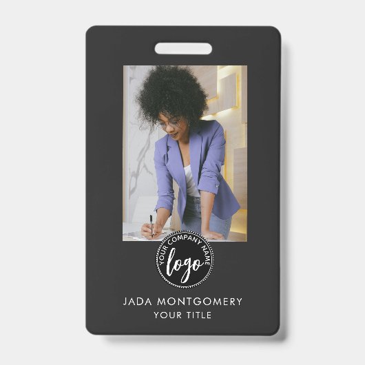 フォトロモダンゴ黒ID バッジ (正面)