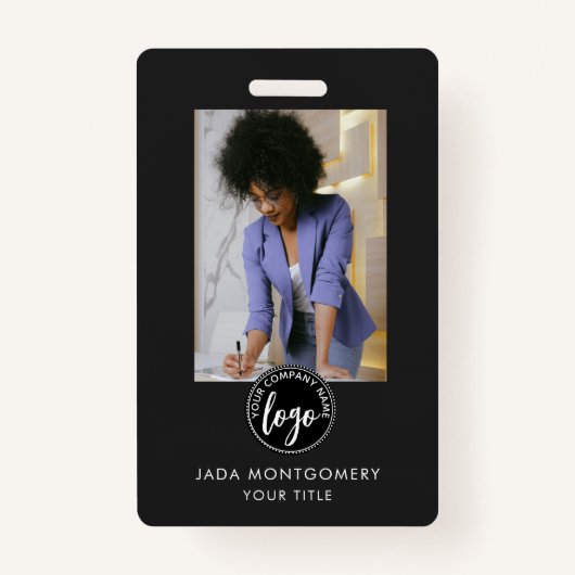 フォトロモダンゴ黒ID バッジ (正面)