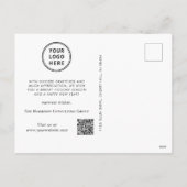 フォトロモダンゴQRコードクリスマ企業のス シーズンポストカード (裏面)