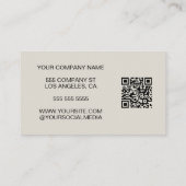 フォトロモダンミニマルゴQRプロフェッショナル 名刺 (裏面)