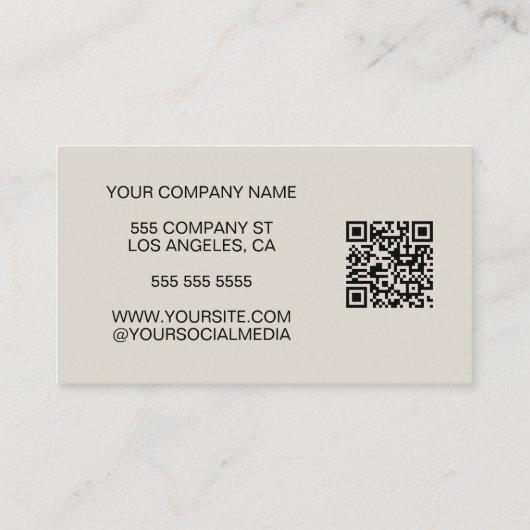 フォトロモダンミニマルゴQRプロフェッショナル 名刺 (裏面)