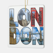 フォトロンドパーソナライズされたンヨーロッパシティタイポグラフィ セラミックオーナメント (左)