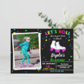 フォトローラー誕生日の招待Sk8招待 招待状 (スタンド正面)