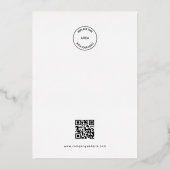 フォトロ企業のゴQRコードハッピーニューイヤー2026 箔シーズンカード (裏面)