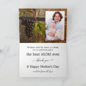 フォトワおもしろいイン母の日のグリーティングカード カード (内部)