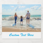 フォトワきらめくインラベルとカスタム文字 スパークリングワインラベル (シングルラベル)