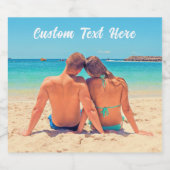 フォトワきらめくインラベルとカスタム文字 スパークリングワインラベル (シングルラベル)