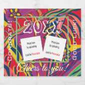 フォトワイきらめくン飲料ラベルSeのパーソナライズ スパークリングワインラベル (シングルラベル)