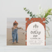 フォトワイルドウェスト誕生日招待状 |カウボーイ 招待状 (スタンド正面)