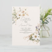 フォトワイルドフラワーエレガントセージ卒業 招待状 (スタンド正面)