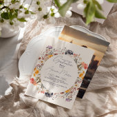 フォトワイルドフラワーガーデンリース緑化卒業 招待状