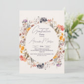 フォトワイルドフラワーガーデンリース緑化卒業 招待状 (スタンド正面)